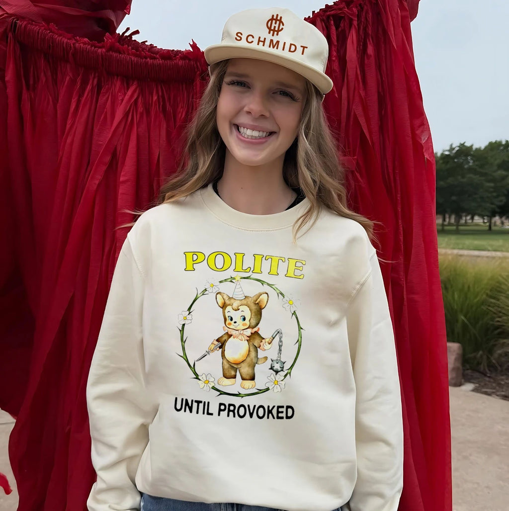 Polite Until Provoked Cute Bear with Weapons shirt