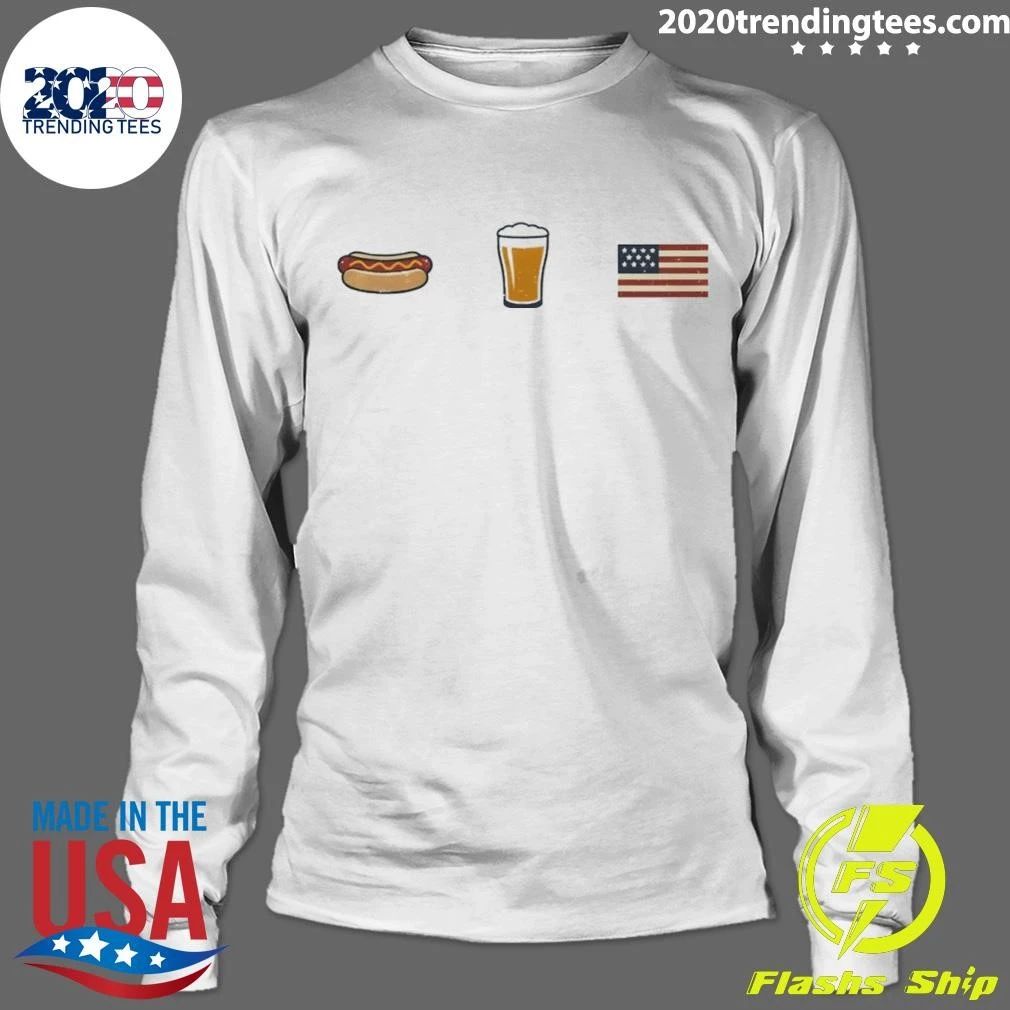 Hotdog Beer American Flag All I Need America 4th Of July 2026 Shirt