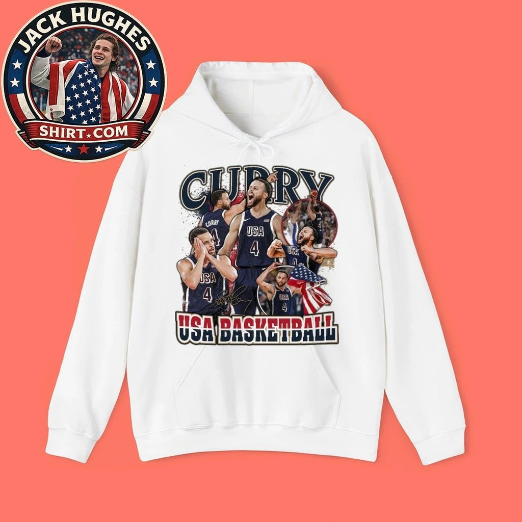 Youth Stadium Essentials Stephen Curry White USA Basketball Gold Medal Moments T-Shirt