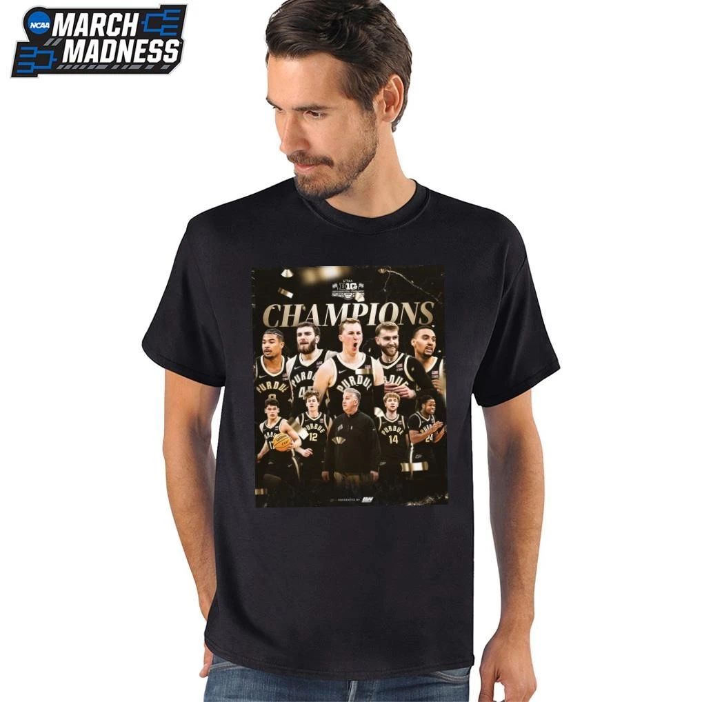 Purdue Boilermakers Men’s Basketball Big Ten 2026 Champions Of The Midwest T-Shirt