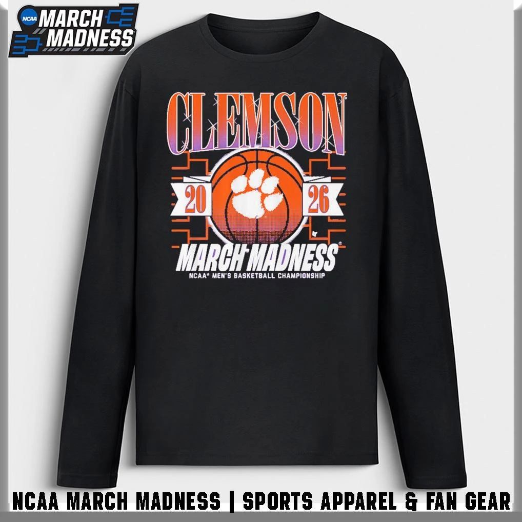 Clemson Tigers Men’s Basketball 2026 NCAA Division I Championship March Madness Bound T-Shirt