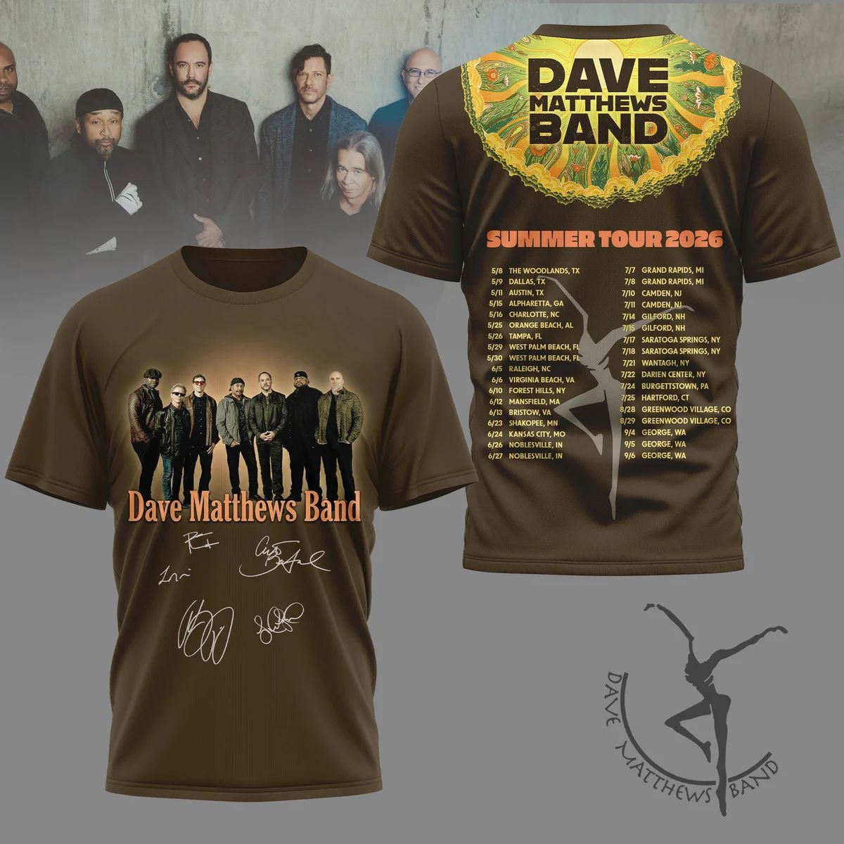 Dave Matthews Band Summer Tour 2026 T-Shirt