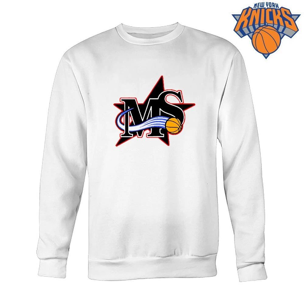 MS Star Basketball Logo With Flying Ball Graphic Sport Team Shirt