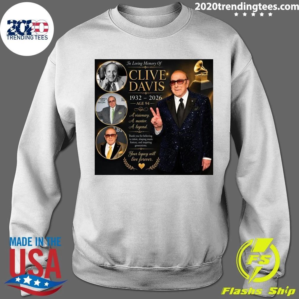 In Loving Memory Of Clive Davis 1932-2026 Age 94 Shirt