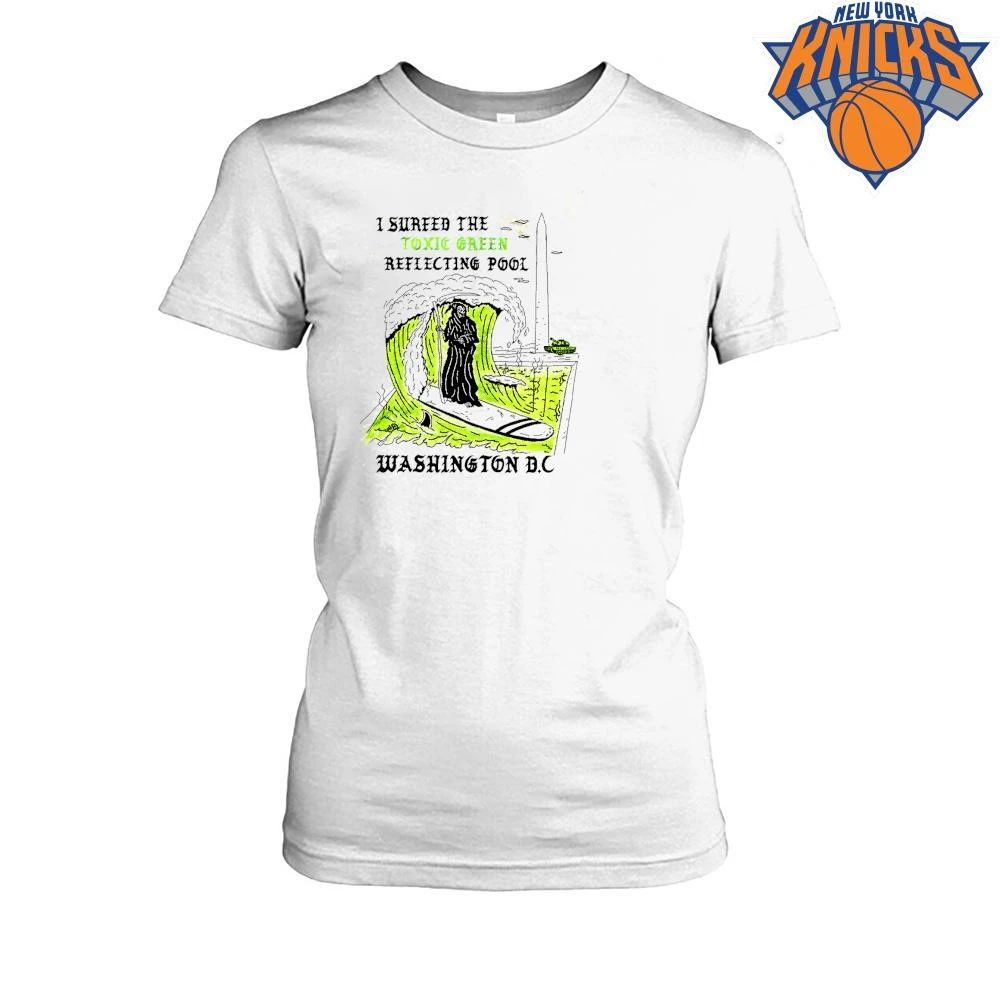 I Surfed The Toxic Green Reflecting Pool Washington DC Grim Reaper Surf Skeleton Shirt