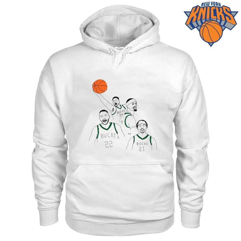 Milwaukee Bucks Giannis Middleton Holiday Line Art Minimalist Basketball Shirt