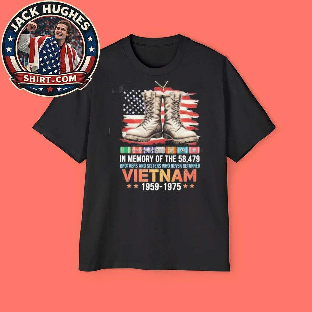 Original In Memory Of The 58479 Vietnam Veterans Memorial Boots Shirt
