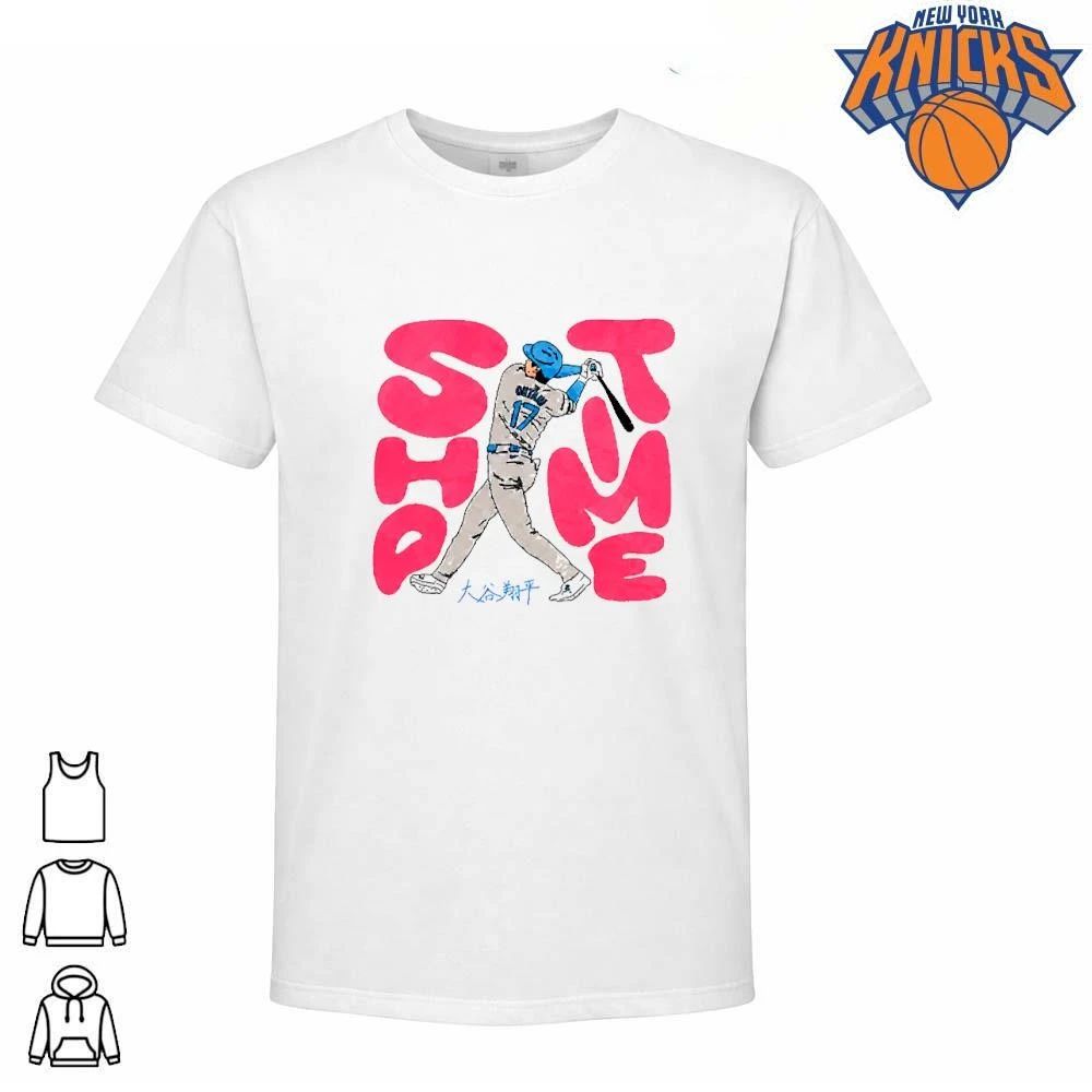 Shohei Ohtani Sho Time Los Angeles Dodgers Baseball Pink Lettering T Shirt