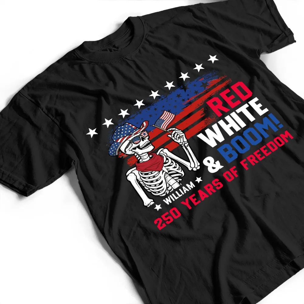 Red White & Booze US Independence Day - Personalized T Shirt