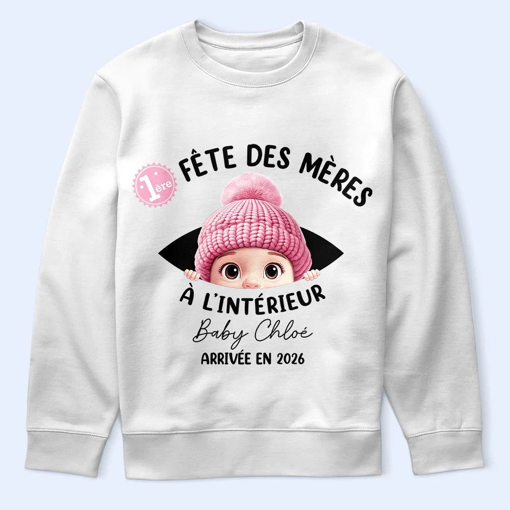 Bébé À L'intérieur - Pour Future Maman - T-Shirt Personnalisé