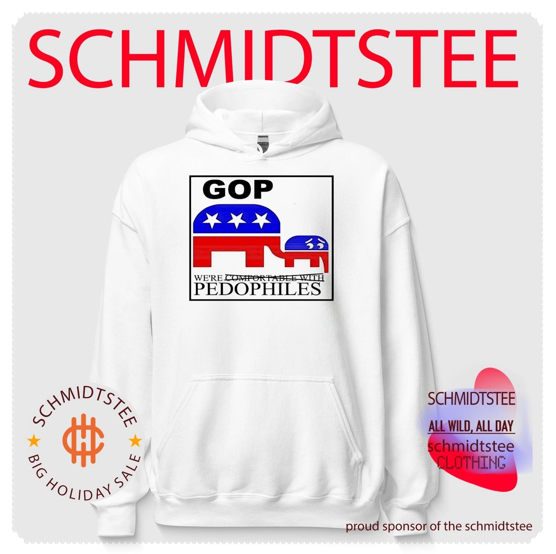 We’re not comfortable with pedophiles GOP Republican Party logo shirt