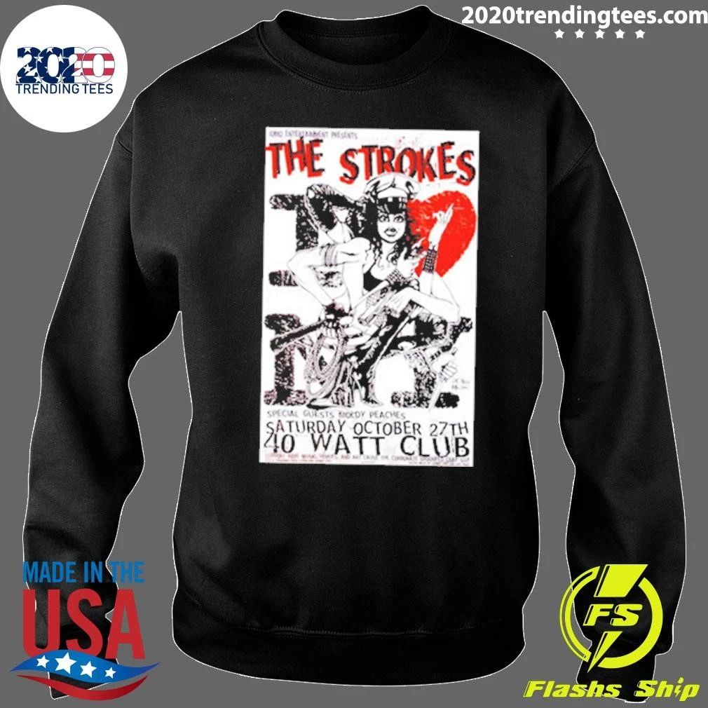 The Strokes October 27th 2026 Rock Band The Strokes 40 Watt Club Artwork Shirt