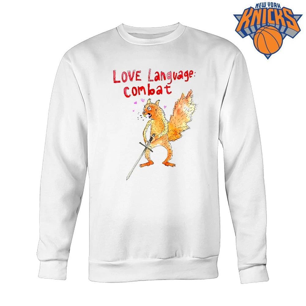 Love Language Combat Angry Funny Squirrel With Sword Meme Aesthetic shirt