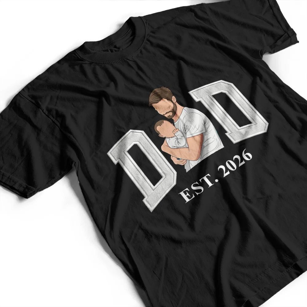 Custom Photo Faceless Portrait Dad Grandpa Est - Personalized T Shirt