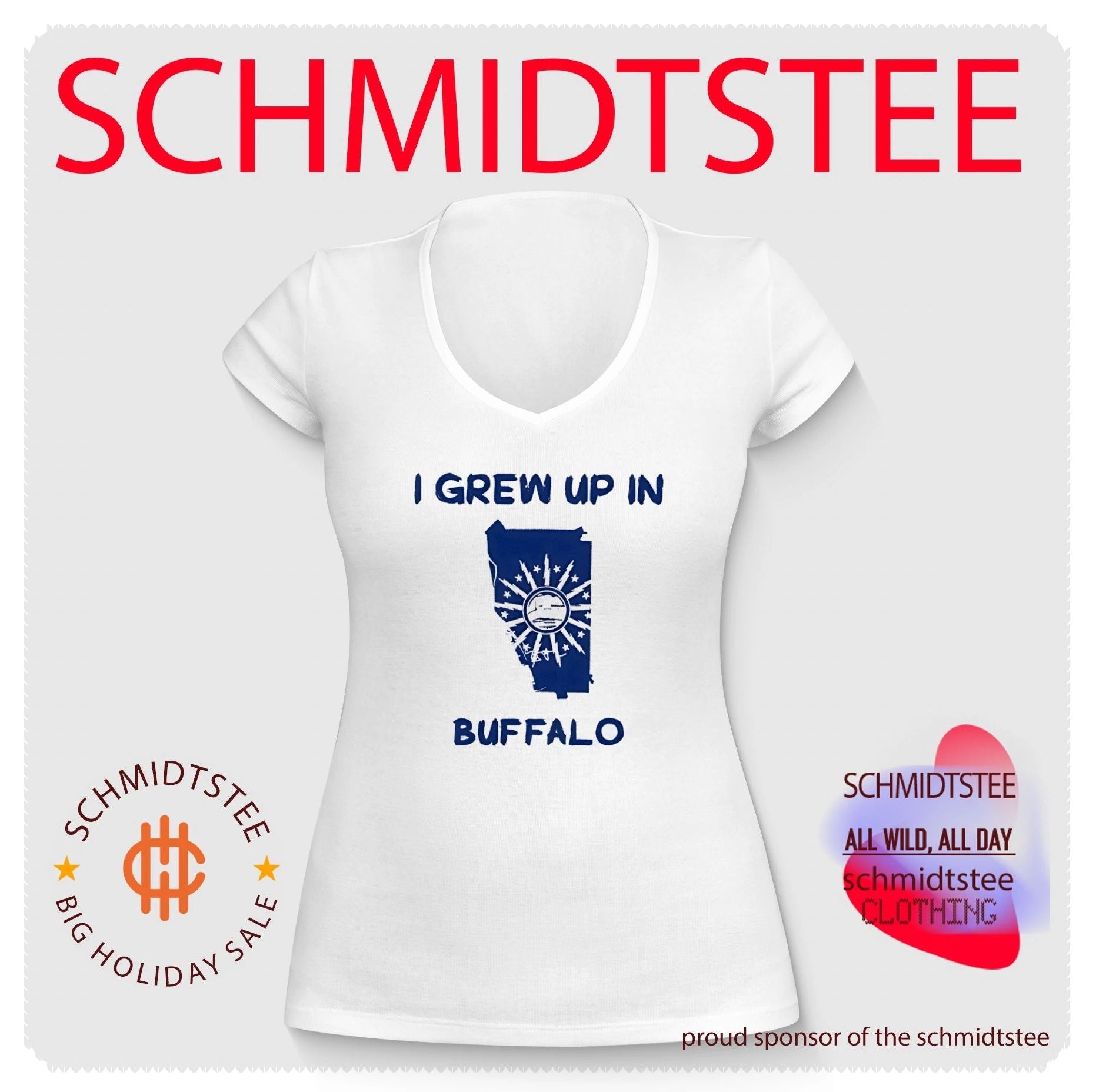 I grew up in Buffalo map shirt