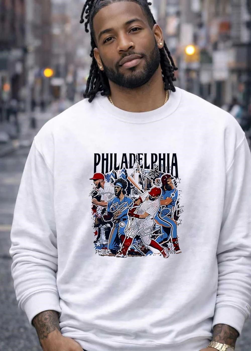 Philly 2026 Philadelphia Baseball Players Hitting Home Run T-Shirt