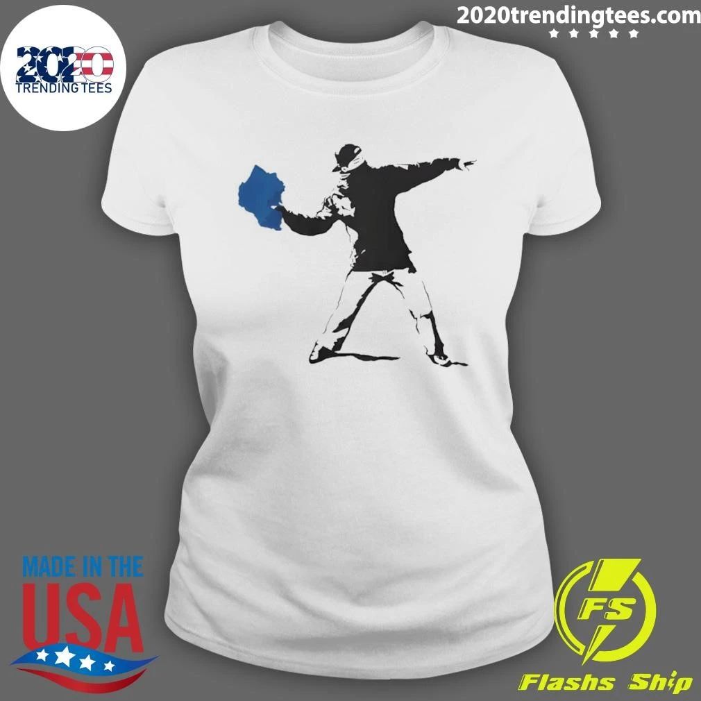 Blue Strip Paint Thrower Team Algae Political Shirt