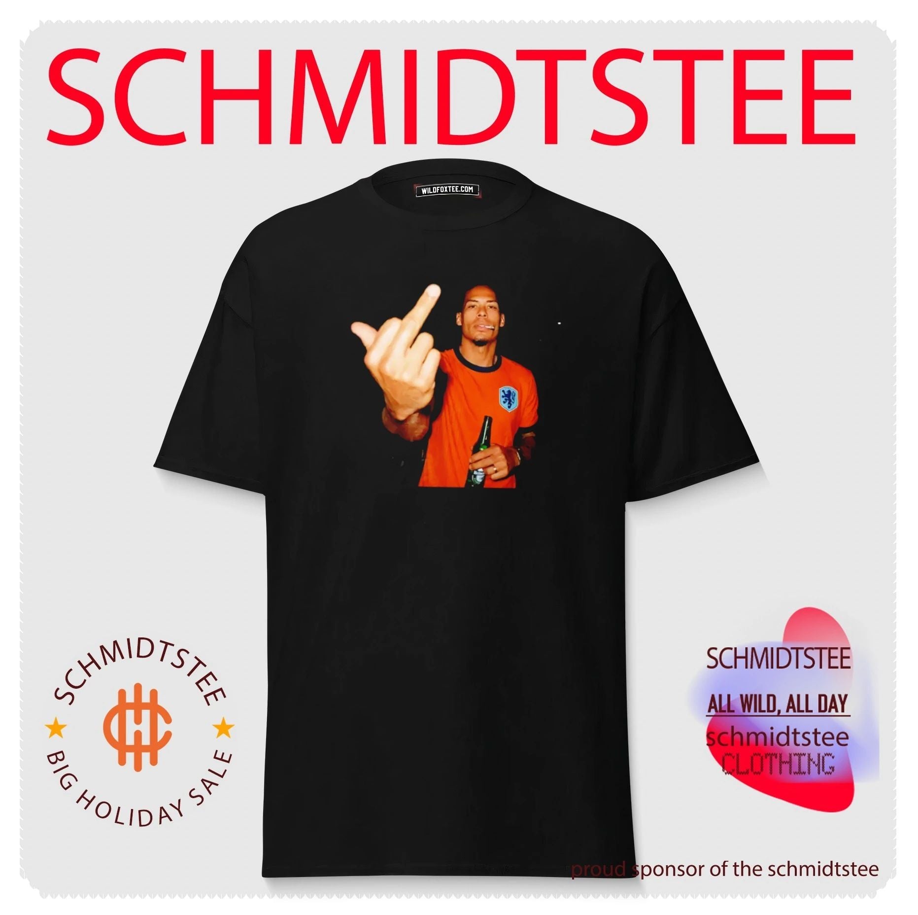 Virgil van Dijk Netherlands National Team Middle Finger middle finger shirt