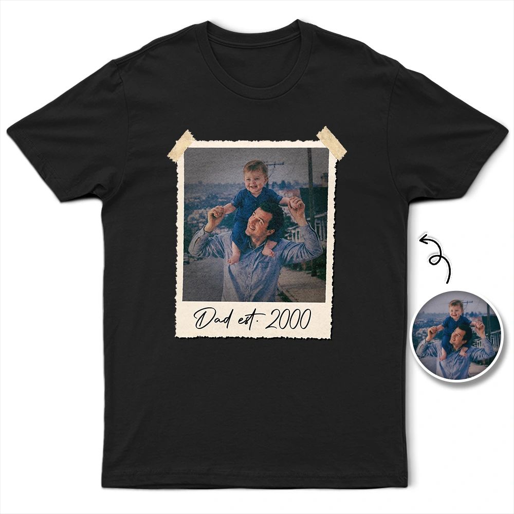 Custom Photo Vintage Photo Memory Family Dad Mom Childhood - Personalized T Shirt
