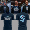 Seattle Kraken One Roof Foundation 2026 All For Love Logo Two Sided T-Shirt