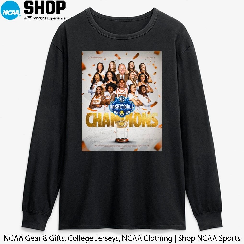 Texas Longhorns Women’s Basketball 2026 SEC Tournament Champions T-Shirt