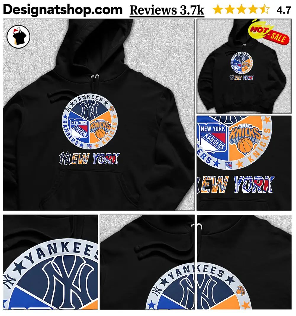 Yankees Rangers Knicks New York sports team logo shirt