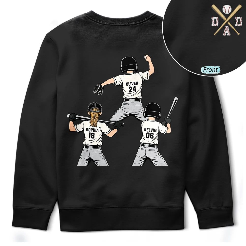 Baseball Dad Crossed Arrows - Personalized T Shirt