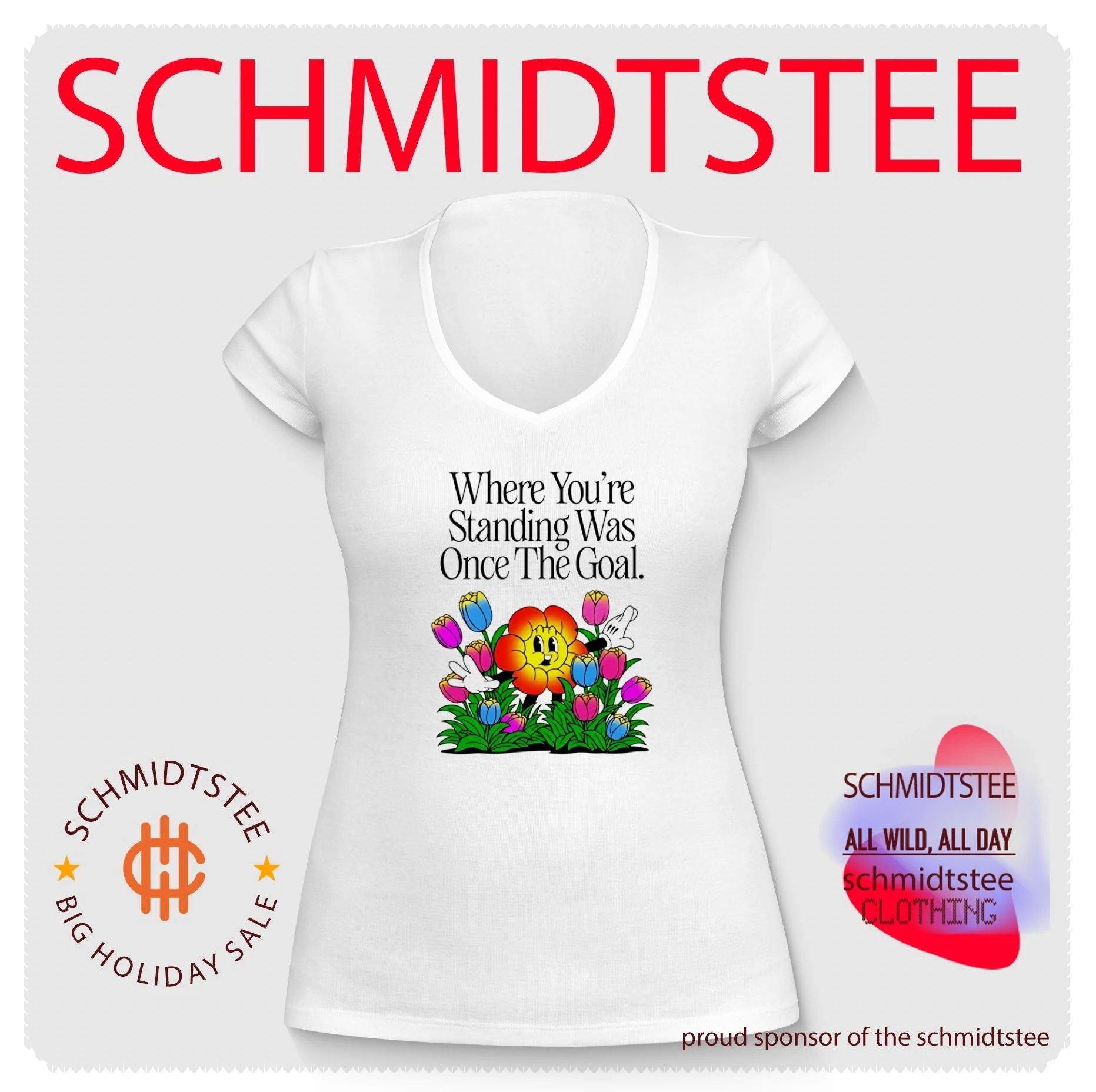 Where You’re Standing Was Once the Goal Flower Cartoon shirt