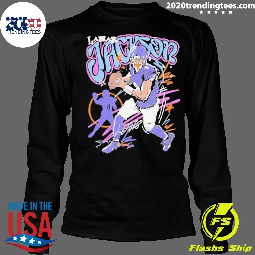 Baltimore Ravens Lamar Jackson Player Signature Scribble Shirt