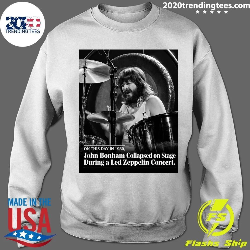 On This Day In 1980, John Bonham Collapsed On Stage During A Led Zeppelin Concert Shirt