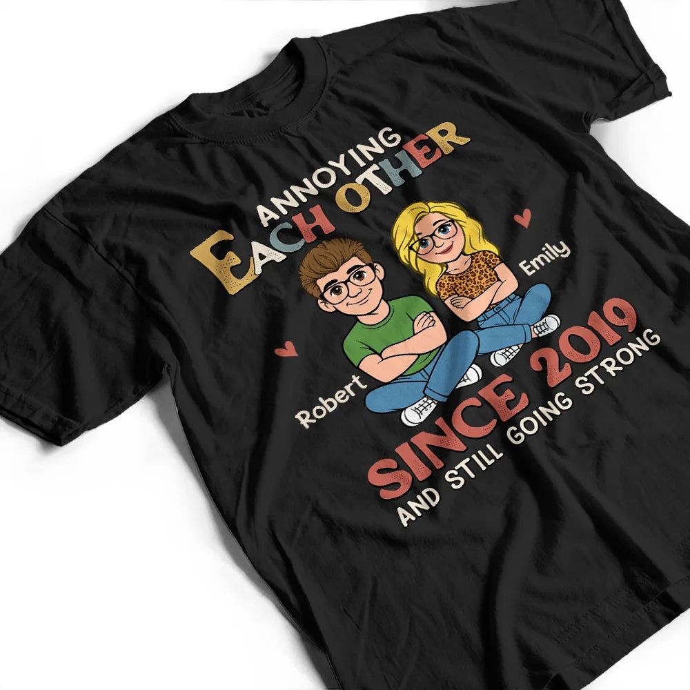 Annoying Each Other Retro Couple - Personalized T Shirt