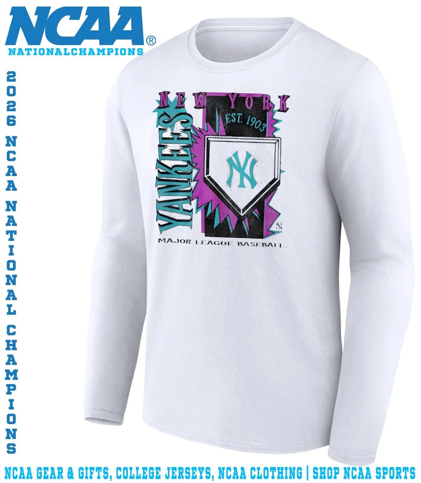 New York Yankees MLB Cooperstown Neon Field Shock shirt