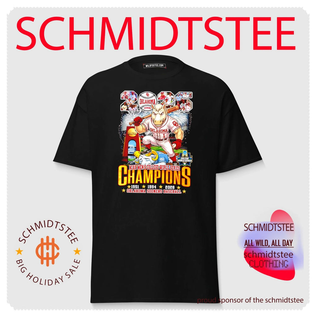 Oklahoma Sooners 2026 NCAA Men’s College World Series Champions mascot shirt