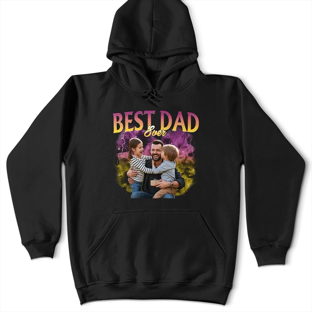 Custom Photo Best Dad Ever Rap Style - Personalized T Shirt