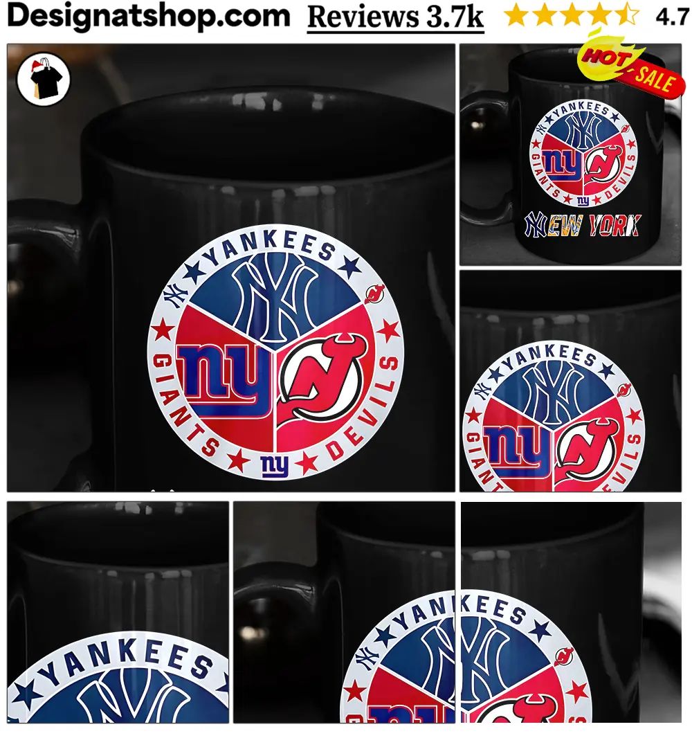 Yankees Giants Devils New York sports team logos shirt