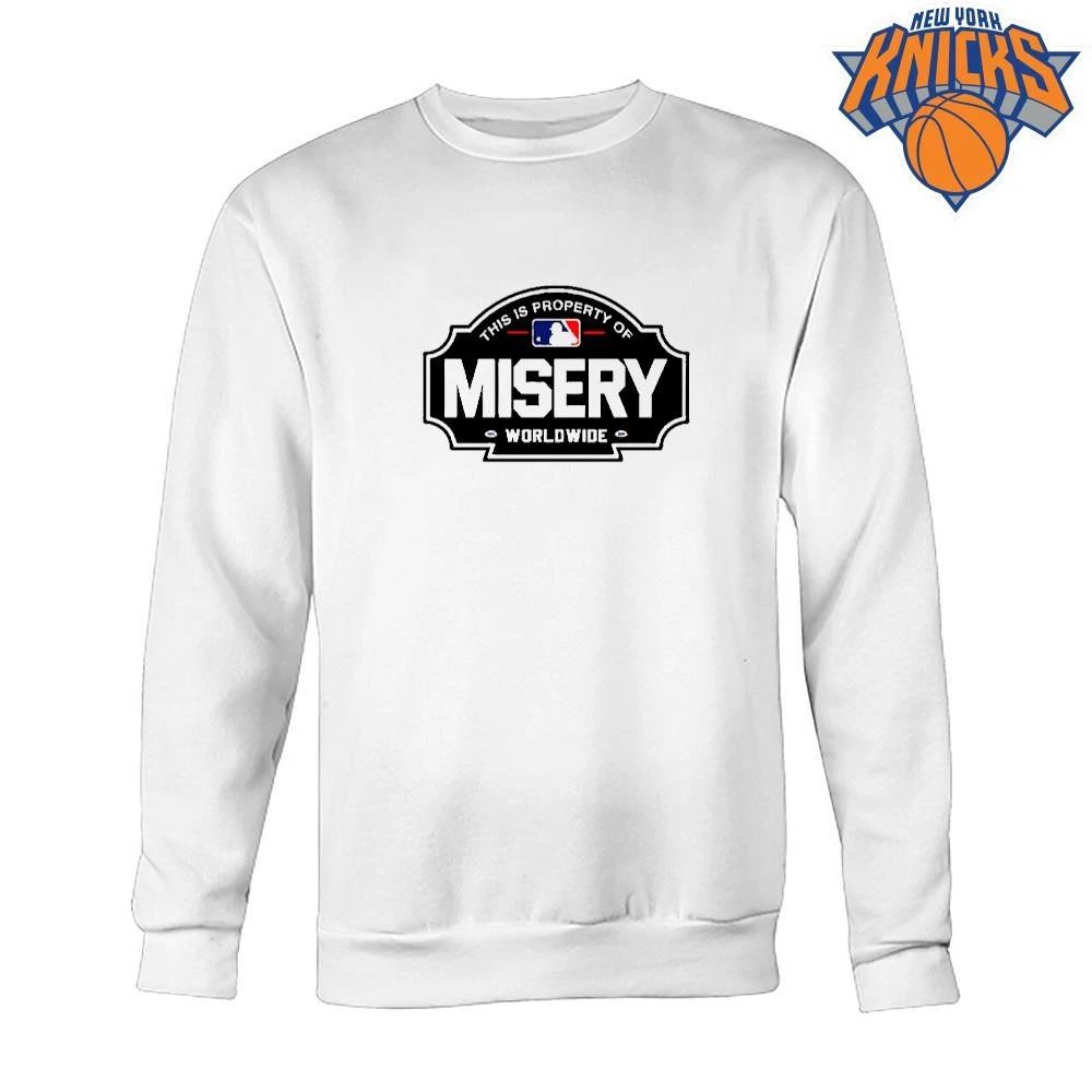 Property Of Misery Worldwide Baseball Logo Graphic Tee Shirt