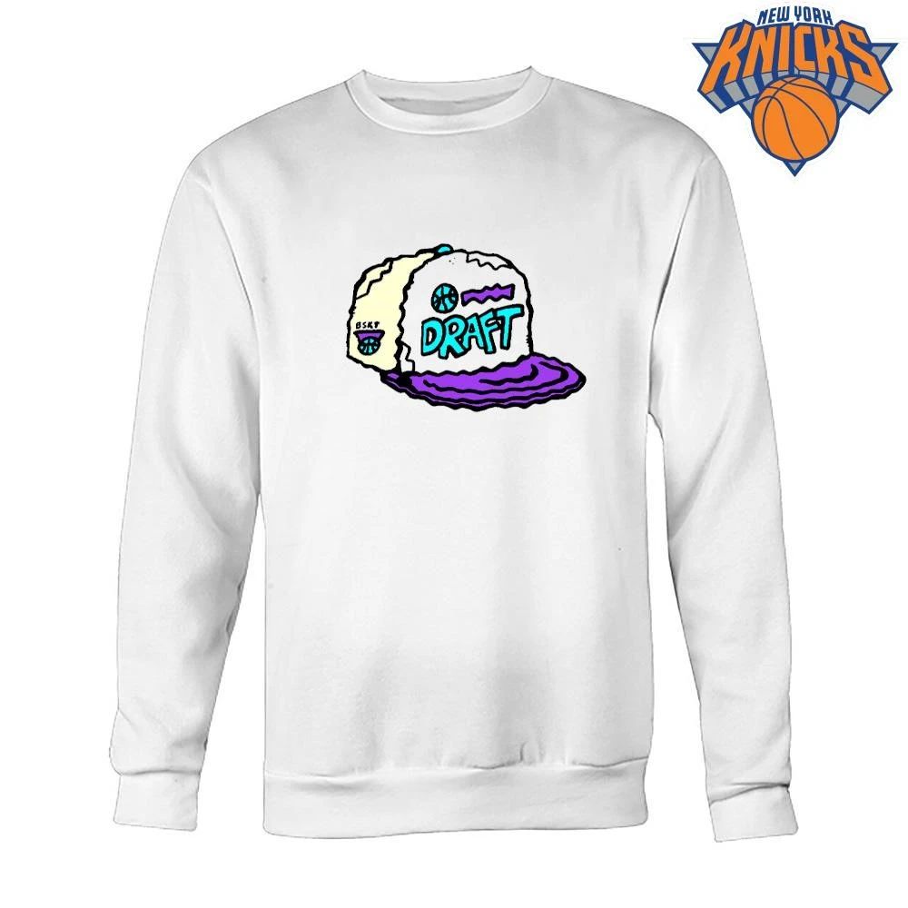 Retro Cartoon Style Basketball Draft Trucker Hat Illustration Blue Logo Shirt