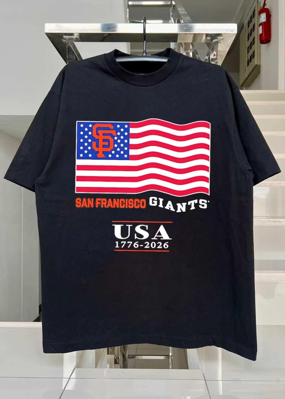San Francisco Giants USA 1776-2026 American Flag Celebration T-Shirt