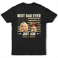 Camouflage Stars & Stripes Best Dad Ever - Personalized T Shirt