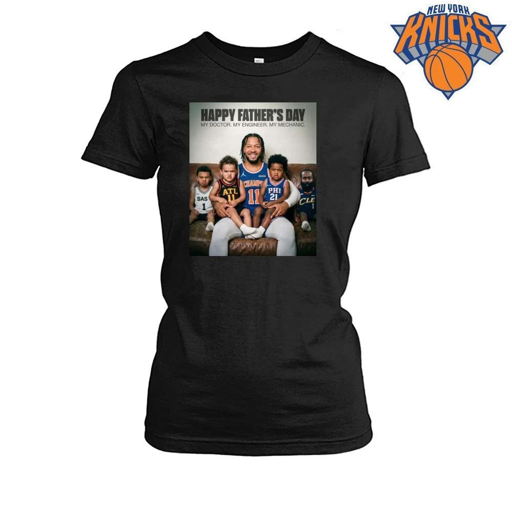 Jalen Brunson Happy Fathers Day My Doctor Engineer Mechanic Basketball Son Meme Shirt