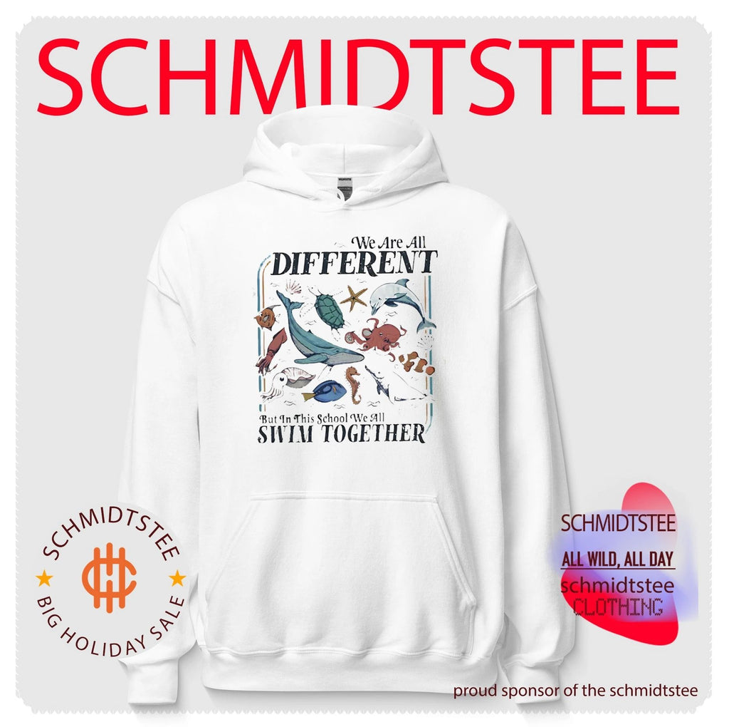 We Are All Different but in This School We All Swim Together shirt