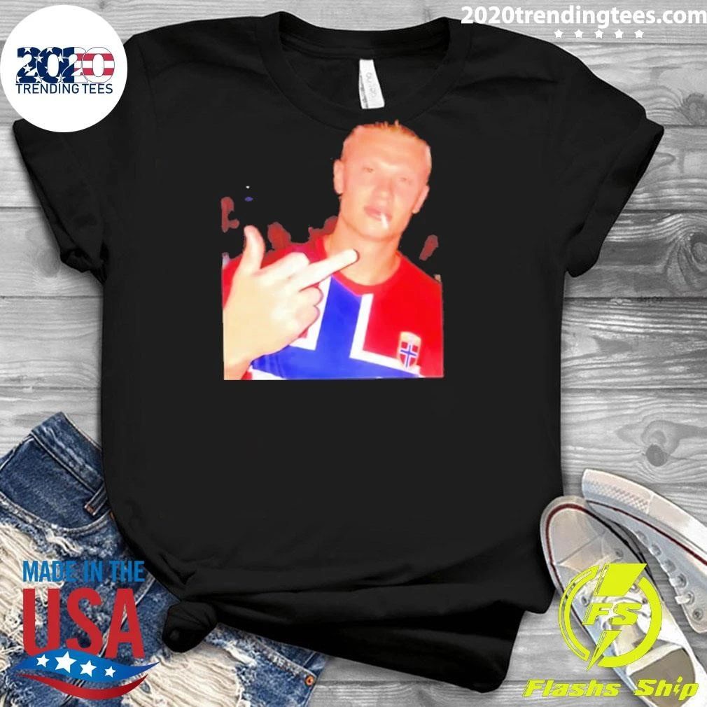 Erling Haaland Norway National Middle Finger Shirt
