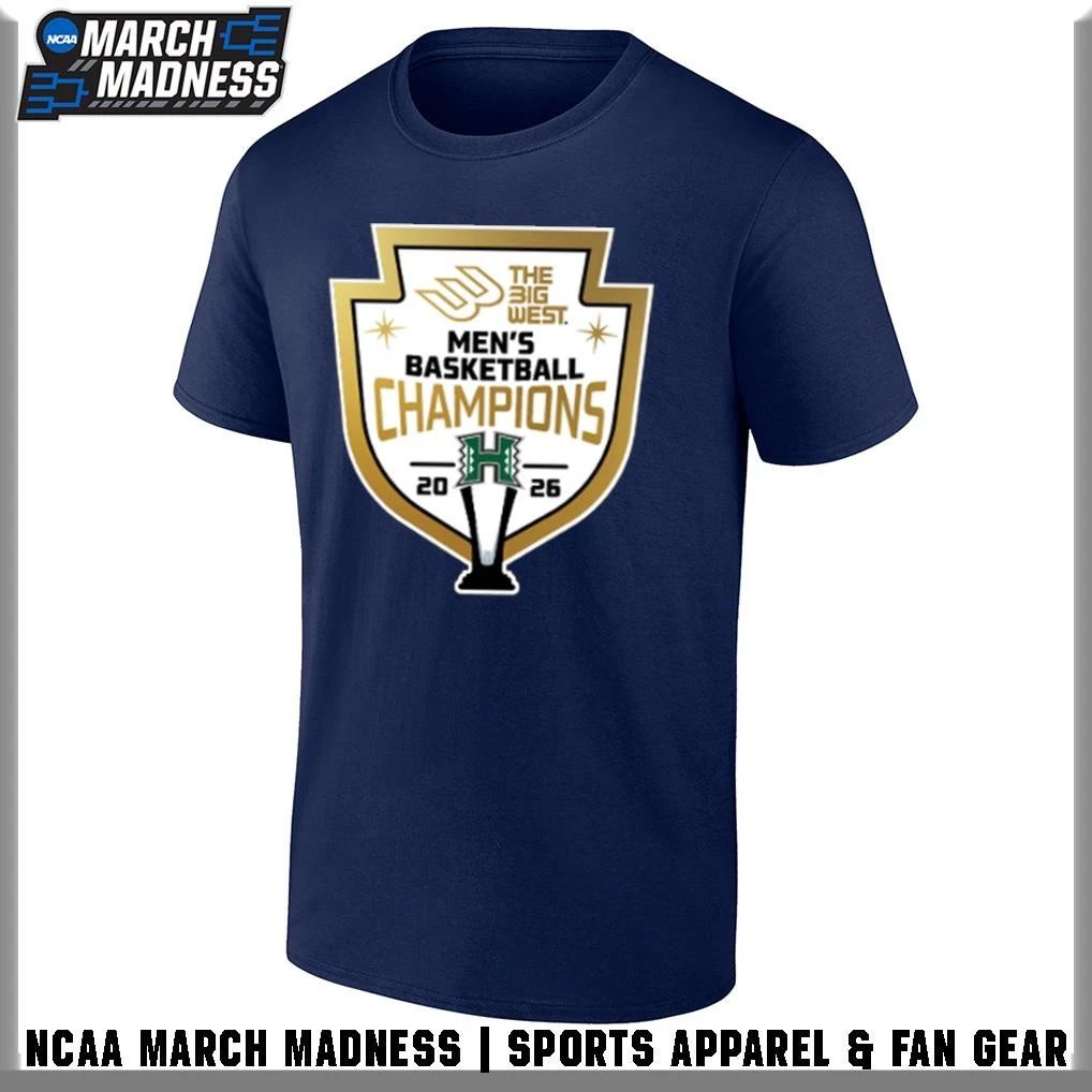 Hawaii Rainbow Warriors 2026 Big West Men’s Basketball Champions T-Shirt