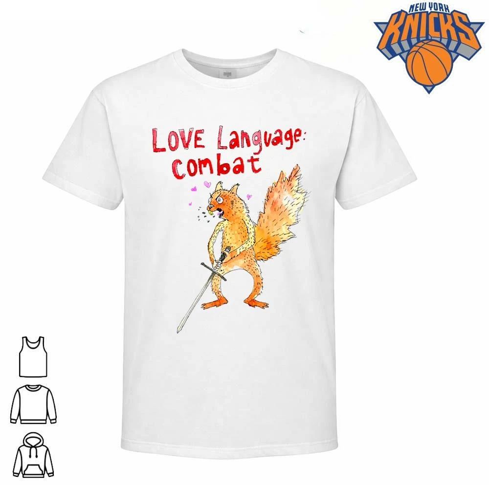 Love Language Combat Angry Funny Squirrel With Sword Meme Aesthetic shirt