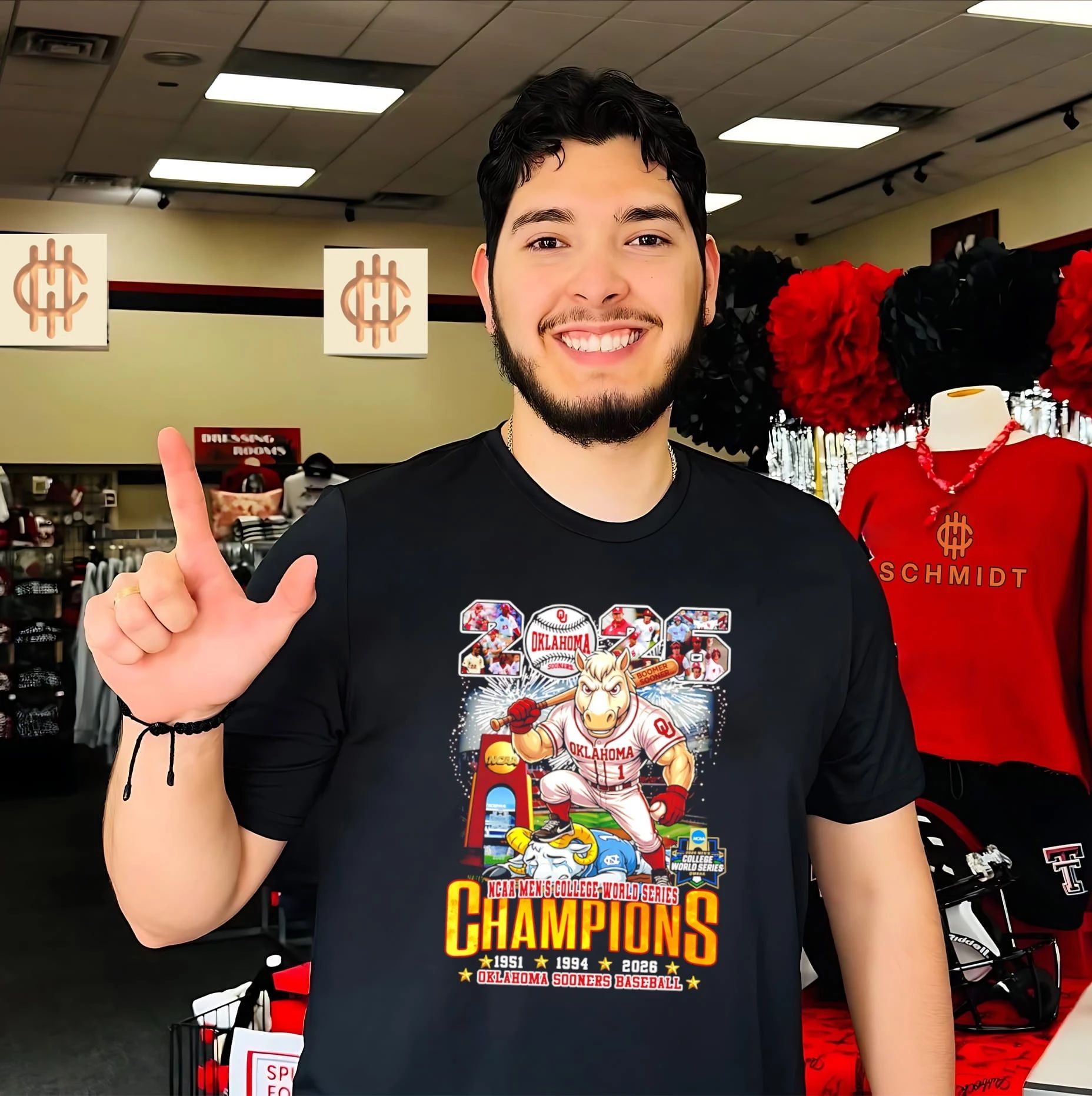 Oklahoma Sooners baseball 2026 MCWS Champions 3 Time ’51 ’94 ’26 shirt