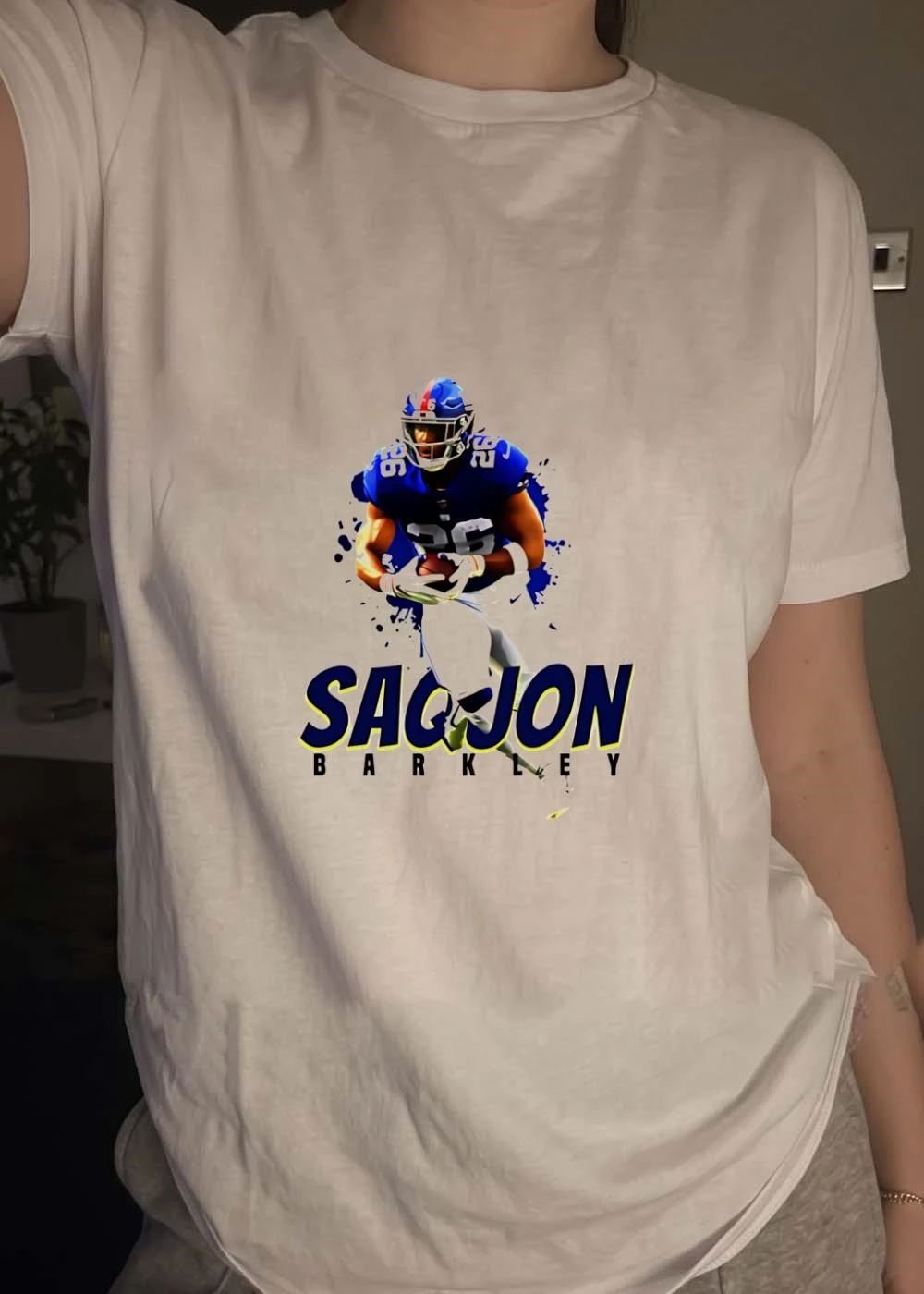 Saquon Barkley Running New York Giants T-Shirt