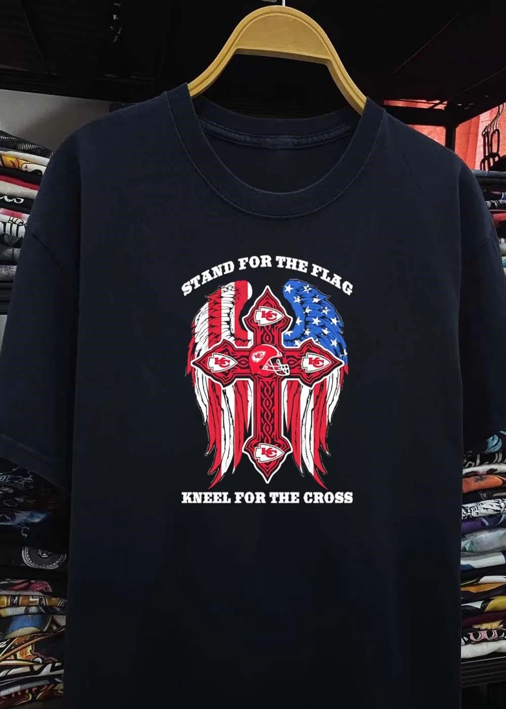 Stand for the Flag Kneel for the Cross Kansas City Chiefs shirt