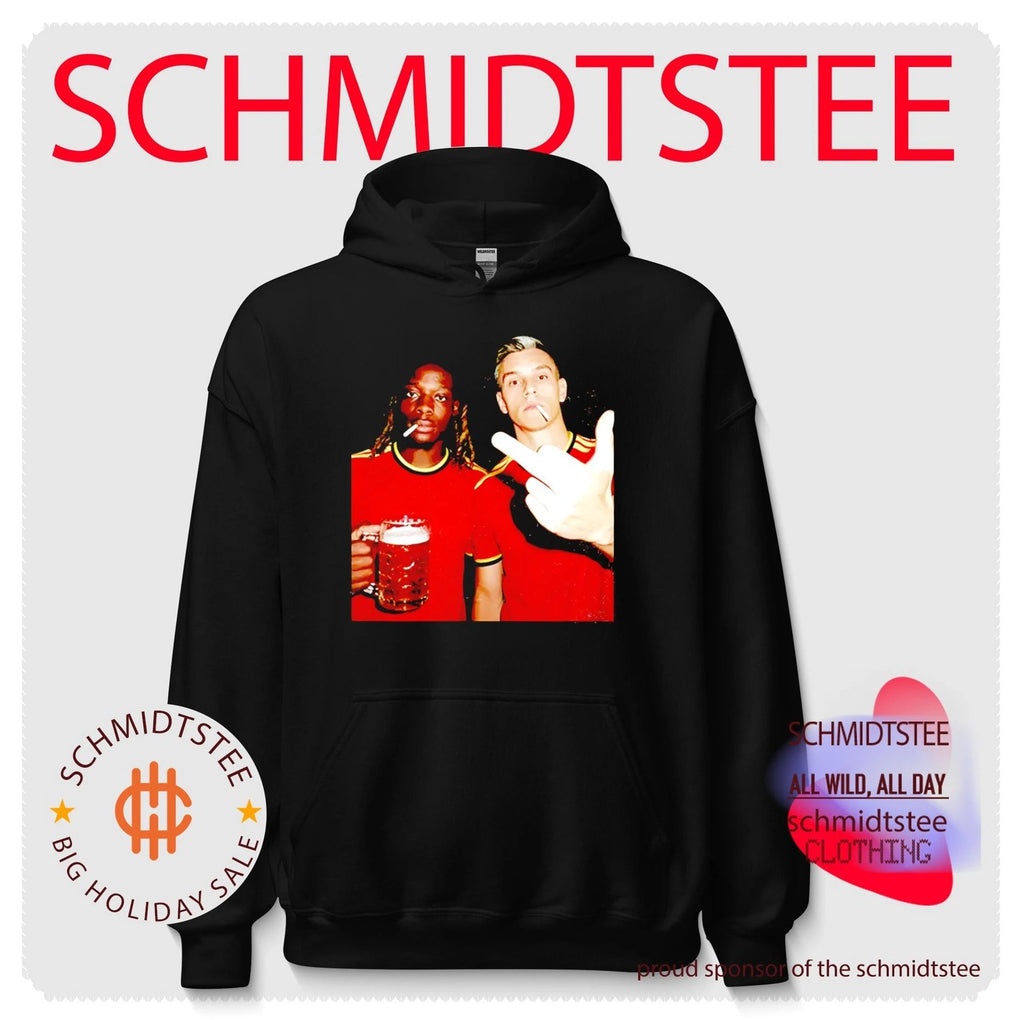 Romelu Lukaku and Kevin De Bruyne Belgium National Team Beer and Cigarettes middle finger shirt
