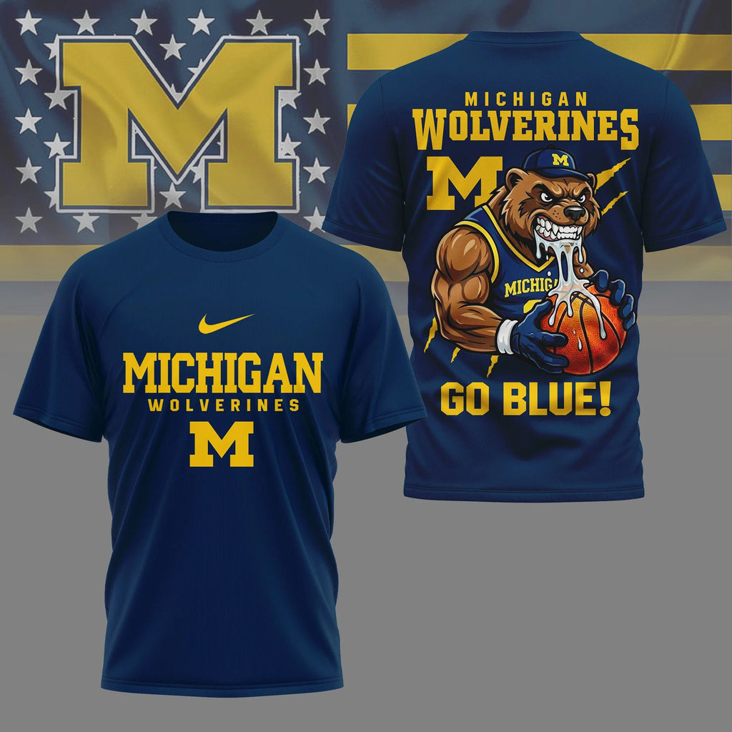 Michigan Wolverines Basketball Mascot Go Blue T-Shirt