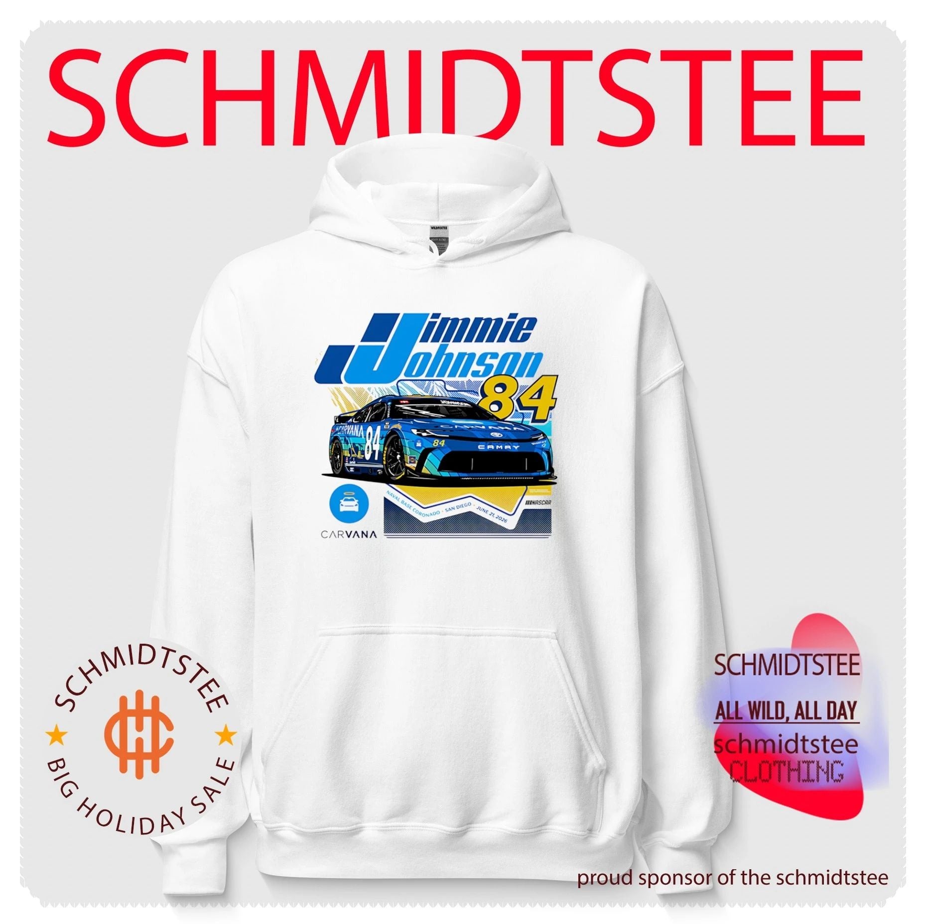 Jimmie Johnson Legacy Motor Club 84 Carvana San Diego NASCAR shirt